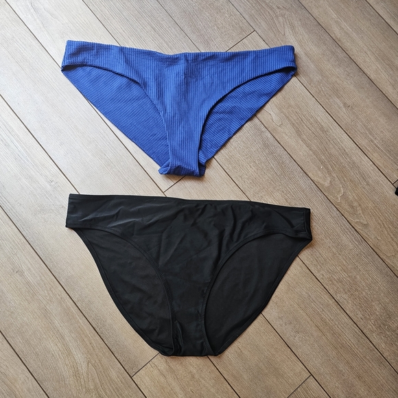 aerie Other - Aerie Blue and Black Bikini Bottoms